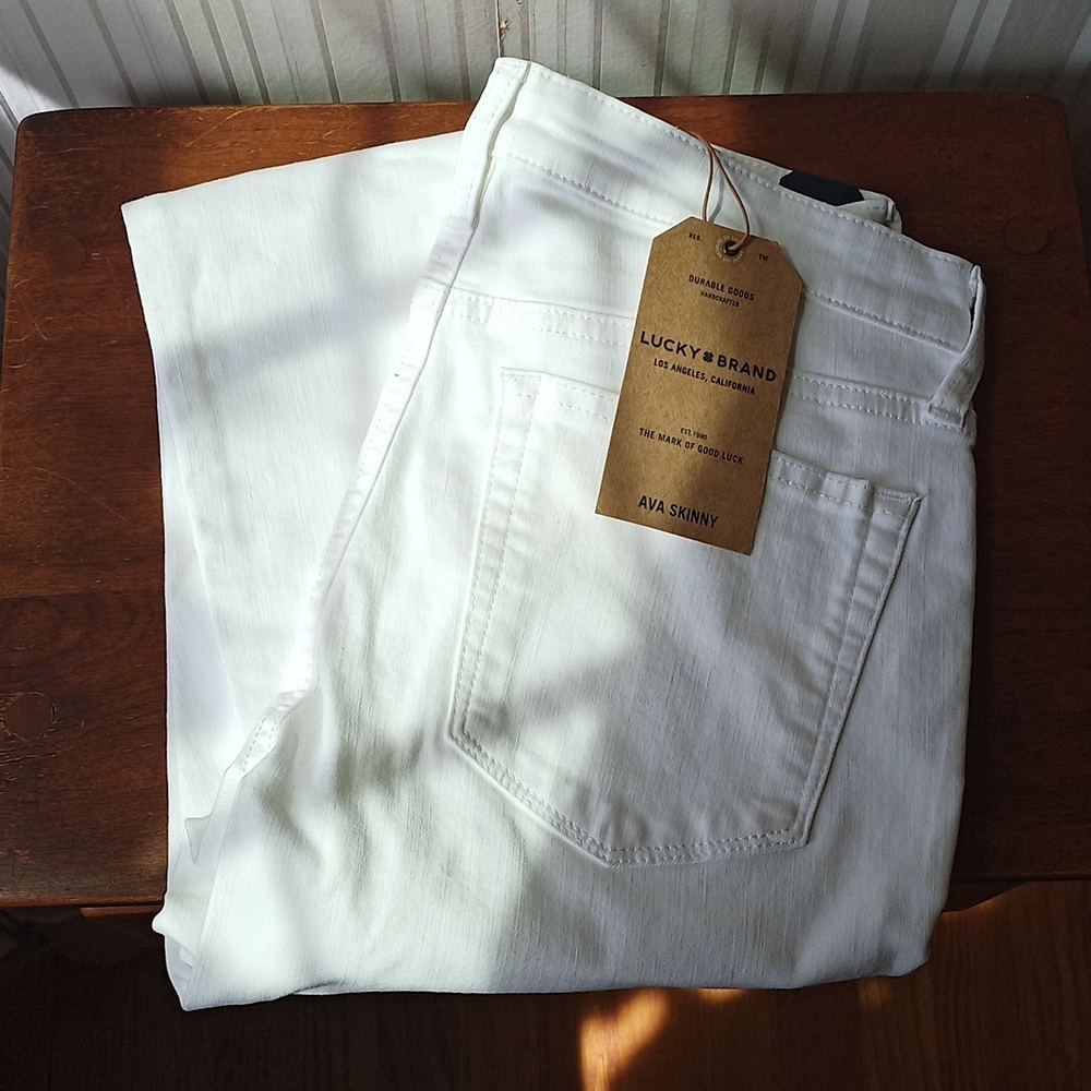 Lucky Brand Ava Skinny Ankle - Size 2/26 - NWT - White